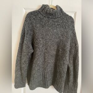 Gray Women's Turtleneck Sweater